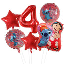 6pcs Disney Lilo & Stitch Party Balloons Stitch 32" Number Balloon set Baby Shower Birthday Party Decorations Kids Toy Gifts