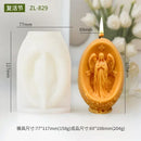 3D Easter Jesus Egg Candle Silicone Mold Virgin Mary Easter Egg Candle Mould Resin Jesus Egg Gypsum Molds Easter Gift
