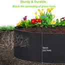 Black Plastic Garden Landscape Edging, 5” Tall Border Coil, Flexible and Strengthened with Anti-UV Treatment
