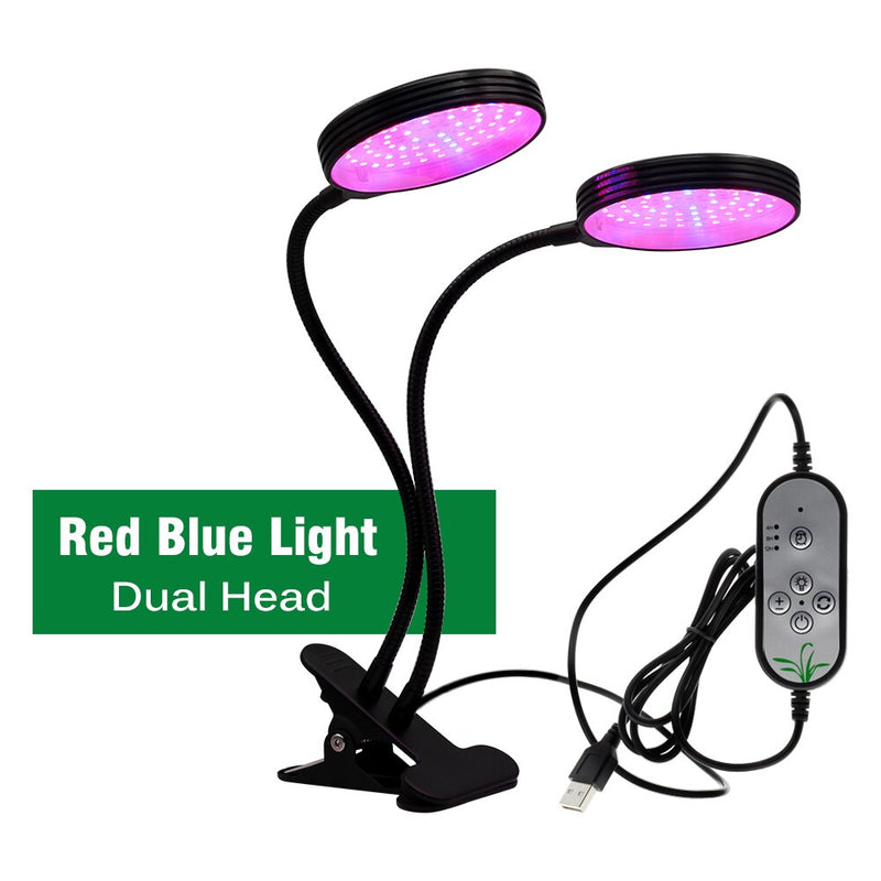 LED Grow Light USB Full Spectrum Plant Growing Lamp with 5-Level Dimmable & Timer Setting Phyto Lamp for Plants Flower Grow Tent