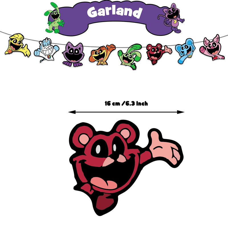 Smiling Critters Birthday Party Decoration Disposable Tableware Set Plate Balloons Banner Cake Topper Party Supplies Baby Shower