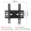 TV Wall Mount Fixed for Most 14-42" LED, LCD and Plasma Flat/Curved TVs with Max VESA 200X200 Space Saving Universal TV Bracket