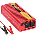 2000W Car Power Inverter 12V DC to 110V/220V 60HZAC Converter with Dual USB Quick Car Charger Adapter(Red)