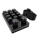 Macro Keyboard 12 Key 2 Knob Custom Programming Mechanical Keyboard Hot swap Custom Keypad One-handed Mini Gaming Keyboard