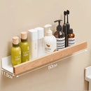 Bathroom Rack Wall-mounted Shower Room Toilet  Nordic style Shelf Cosmetic Storage kitchen Multi-purpose Shelf Solid Wood