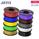 JAYO 3D Filament Printer PLA PLUS/PLA /PETG/PLA+2.0/ABS/TPU 1.75mm 10Rolls for FDM 100%No bubbel 3D Printer Materials DIY Gift