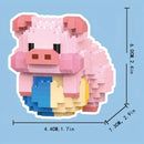 Pig Animal Mini Cute Building Block Set Cow Kawail Model for Girls and Boys Toys Kit Gifts for Adults and Kids