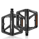 Double DU Bearing Ultralight Bike Pedals with Reflector Bicycle Platform Pedals Anti-Slip Cycling Safety Pedals for Night Riding