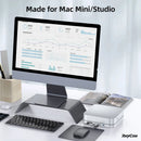 Elecife USB-C Dockingstation für Mac Mini 7-in-1 USB 3.0 Hub mit 2,5" HDD SATA Gehäuse TF SD Kartensteckplatz für Mac Studio Dock