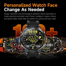 2026 GPS Smartwatch for Men 1.7 HD Screen Military Smart Watch Flashlight IP68 Waterproof 100 Sport Modes 720mAh Large Battery