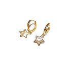 LIVVY New Fashion Korean Charm Drop Earrings for Women Trendy Simple Star Zircon Elegant  Jewelry Gifts