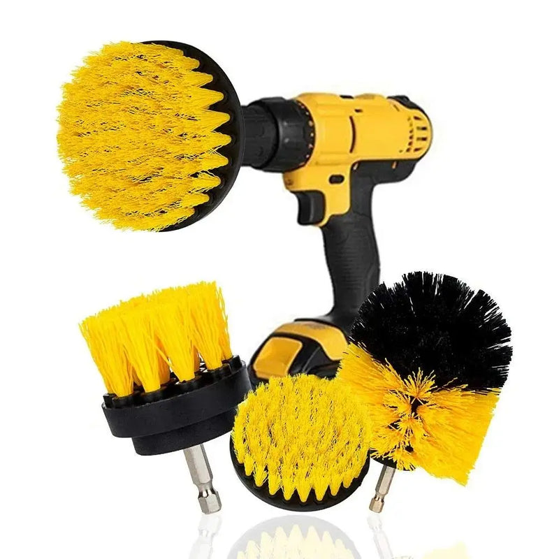 3pcs Drill Brush Attachment Set Power Scrubber Brush With Drill Scrub Brush For Cleaning Showers Tubs Bathroom Tile Grout Carpet