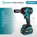 YOFIDRA 1/2" 1000N.M Brushless Electric Impact Wrench Handheld Cordless Car Screwdriver Drill Socket Set For Makita Battery Pin