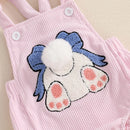 Adorable Infant Easter Jumpsuit with Bunny Applique and Matching Bow Headband for Baby Girl s First Easter Celebration