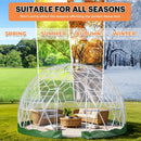 The Geodesic Haven | 12x7.2 Ft Outdoor TPU Greenhouse Dome for 4-8 People