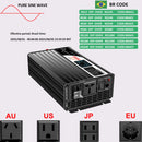 Swipower 1500W inverter 12v 220v pure sine wave solar power inverter DC 24V 48V to AC 110V with remote control