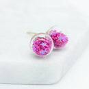 New Fashion Design 10MM Glass Ball Colorful Stars Glitter Beads Gravel Small Earrings for Women Temperament Small Girls Gifts
