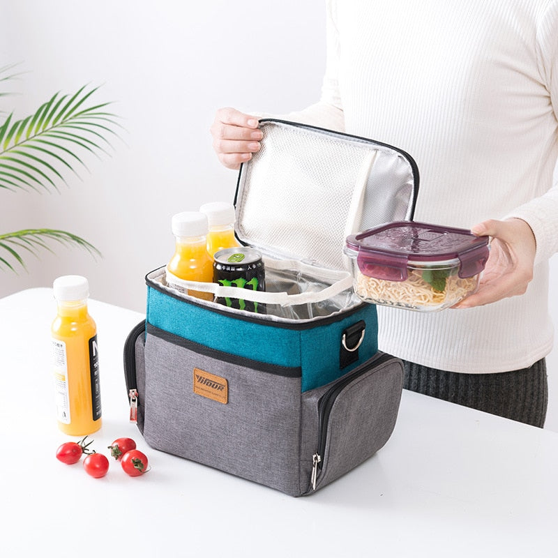 Large Capacity Cooler Bags Oxford Lunch Box Drink Beer Ice Pack Travel Picnic Backpack Thermal Food Delivery Bag Carrier