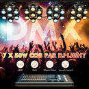 U'King 7x50W RGB COB LED Stage Par Light 350W Retro Light DMX DJ Light 3/5/8/21/23CH Stage Light Effect for Disco Party Wedding