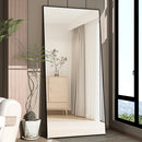 The Full-Length Horizon | 65-inch Floor Standing Black Metal Frame Mirror (24-inch Wide)