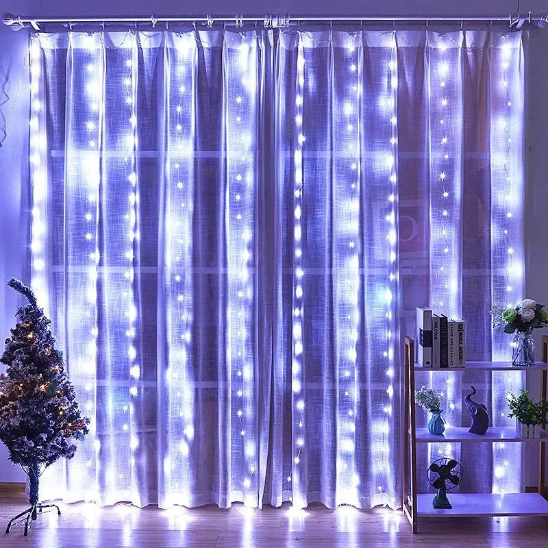 3m/4m/6m USB Festoon String Light Fairy Garland Curtain Light Christmas Light Christmas Decor For Home Decorative New Year Lamp