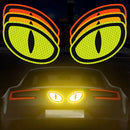 2 Stück Warnung Auto Reflektierendes Sicherheitsband Aufkleber Katzenaugen Reflektierender Aufkleber Autoaufkleber Reflektierende Streifen Auto LKW Motorrad