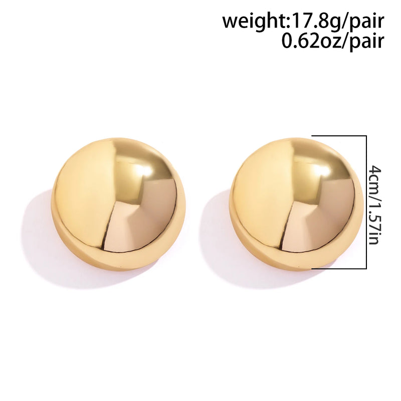IngeSight.Z Exaggerated Big Round Circle Geometric Hoop Earrings for Women Punk Gold Color Wedding Party Earrings Jewelry Summer
