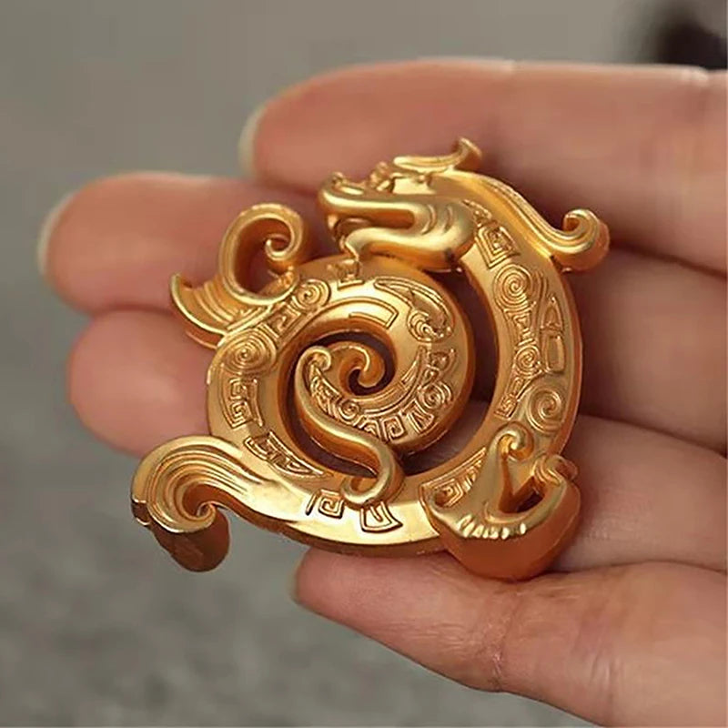 1PC Lucky Feng Shui Copper Chinese Dragon Creative Retro Incense Holder Household Indoor Line Incense Burner Home Decor Craft