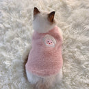 Cats Clothes Plush Garment for Cats Warm Apparels Winter Products Clothing Dog´s Sweater Vests Cooling Pet Kittens Kitten Stuff