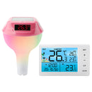 2025 NEW Intelligent Solar Powered Pool Thermometer With LED Digital Gauge 100 Meter Wireless Transmission green