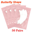 25/50/100 Paar Augenpads Wimpernunterlagen für die Wimpernverlängerung, Hydrogel-Pads, rosa, fusselfreie Sticker für falsche Wimpern