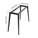 Livingandhome Height Metal Table Legs Furniture Accessories Anti-slip Black Iron Table Leg Round Metal Table Legs