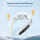 Neck Massage Machine 15 Gears 6 Modes Cervical Therapy Massage Stimulator 8-Head USB Charging Vibration Pulse for Home Office