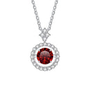 BIJOX STORY 1 CT Moissanite Pendant For Women Simulated Diamond Necklace S925 Sterling Silver Jewelry Girl Valentine's Day Gift