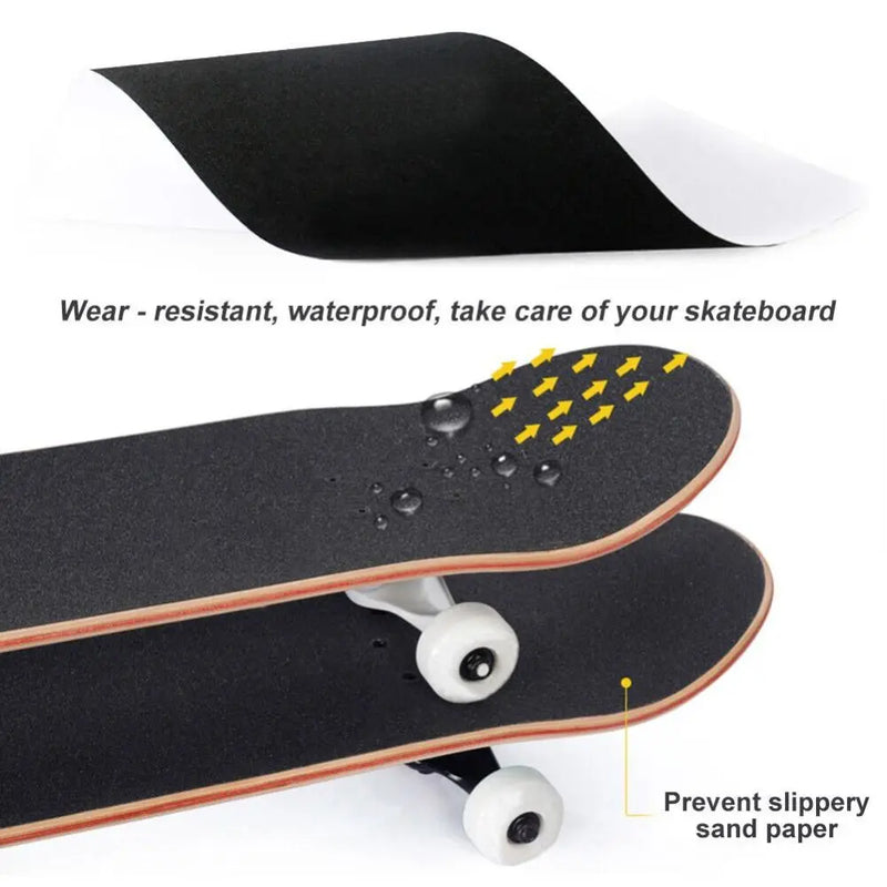 Professional Longboard PVC Sticker Skateboard Sandpaper Deck Grip Tape Decorative Skate Scooter Decor Accessories