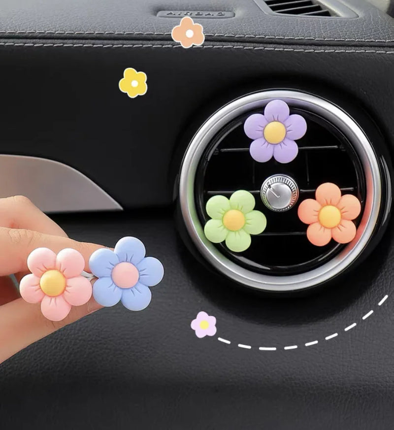 6/3/1PC Set Flower Car Outlet Vent Clip Small Daisy Air Conditioning Clip Car Interior Decoration Aromatherapy Perfume Clip Gift