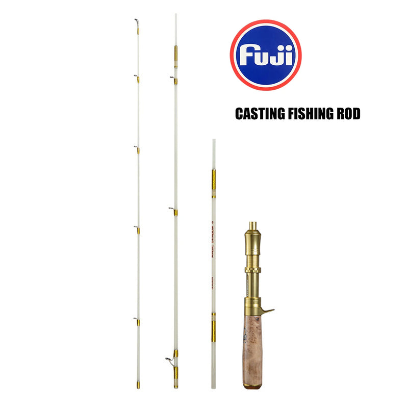 1.5M FUJI Trout Fishing Rod Glass Fibre Squishy CASTING Fishing Rod Top Outdoor Gear with Solid Wood Handles