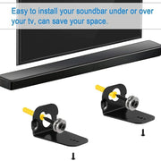 The Sound Deck | Universal Soundbar Wall Mount Brackets, 2-Pack
