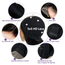 220 Density Straight 13x6 HD Lace Frontal Wig Brazilian Pre Plucked 13x4 Lace Front Human Hair Wigs for Women 360 Full Lace Wigs