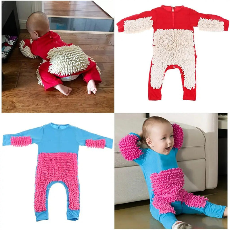 Romper Newborn Clothes Crawling Jumpsuit Infant Cleaning Mop Suit Cleaning Mop Suit Costume Bodysuit