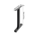 Livingandhome Height Metal Table Legs Furniture Accessories Anti-slip Black Iron Table Leg Round Metal Table Legs