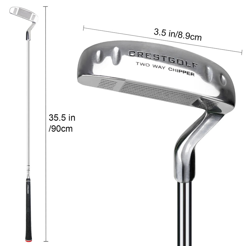 CRESTGOLF Two-Way Golf Putter 35.5" Length Golf Clubs Chipper for Right or Left Handed Golfers Use