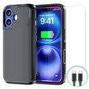 External 5000mAh Battery Case for iPhone 16 Charging Power Bank Cover Portable Rechargeable Charger Charging Case Battery