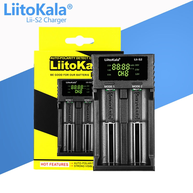 LiitoKala lii-S8 lii-S6 Lii-PD4 Lii-PD2 lii-S2 lii-S4 lii-402 lii-202 battery Charger 18650 26650 21700 lithium NiMH battery