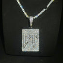 Aokaishen Iced Out CT Necklace Pendant for Women Hip Hop Jewelry Iced Out Cubic Zirconia Real Gold Plated