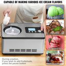 SucceBuy Automatic Ice Cream Maker with Built-in Compressor 2 Quart No Pre-freezing Fruit Yogurt Machine Electric Sorbet Maker