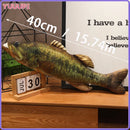 40cm Simulation Fish Plush Toy Stuffed Animal Piranha Perch Cat Toy Parent-child Interactive Game Cute Sofa Pillow for Kids Gift