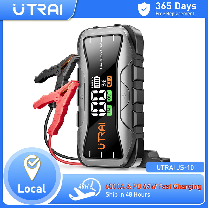 UTRAI  27000mAh Car Jump Starter Power Bank 6000A Car Booster Auto Emergency Starting Device Jump Start for Petrol Diesel