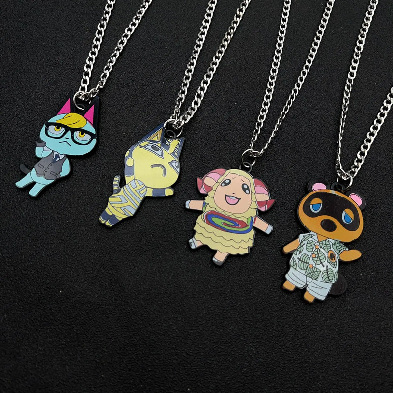 Animal Crossing Keychain Game Wild World Kawaii Acrylic Pendant  Christmas Gift Accessories Skzoo Toy Keyring Jewelry For Fans
