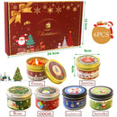 Christmas Scented Candle Set Gift Fragrance Candle Jar Smokeless Romantic Incense Aromatherapy Candle Stonedried Flower Soy Wax